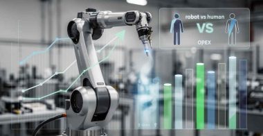 Cтоимость владения промышленным роботом: cравнение TCO робота и ручного труда